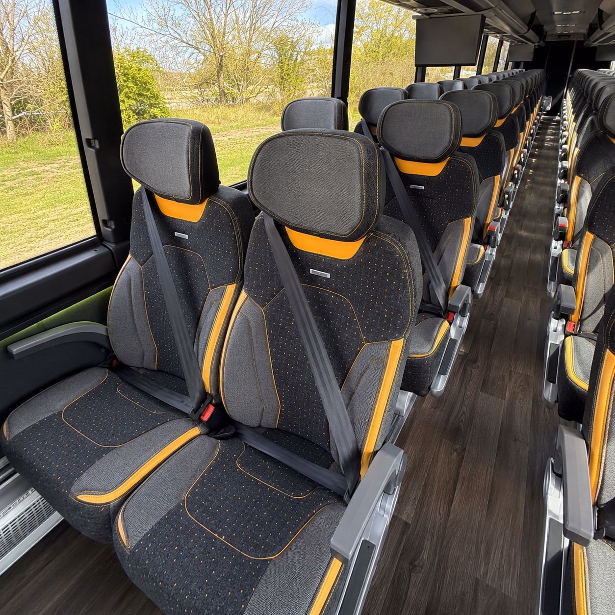 rancho cordova charter bus services interior